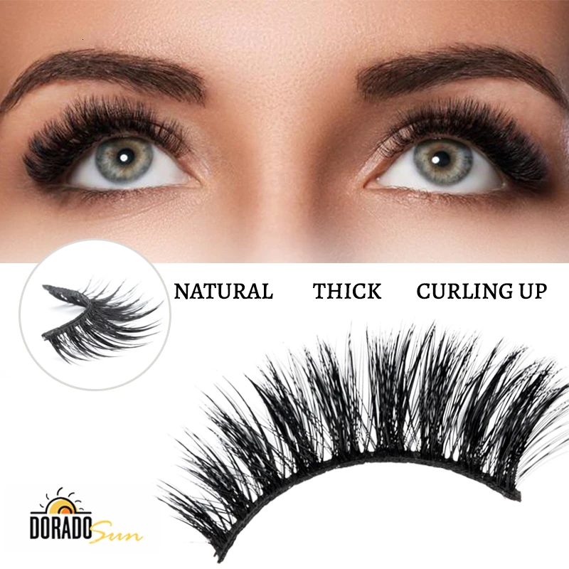 

DORADOSUN faux mink full strip eyelashes beauty salon soft 3D eyelashes 1 Par