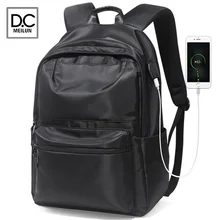 

DC.meilun USB Charge Computer Bag Anti-theft Notebook Backpack Pu Leatehr Waterproof Laptop Backpack Men Mochila Hombre