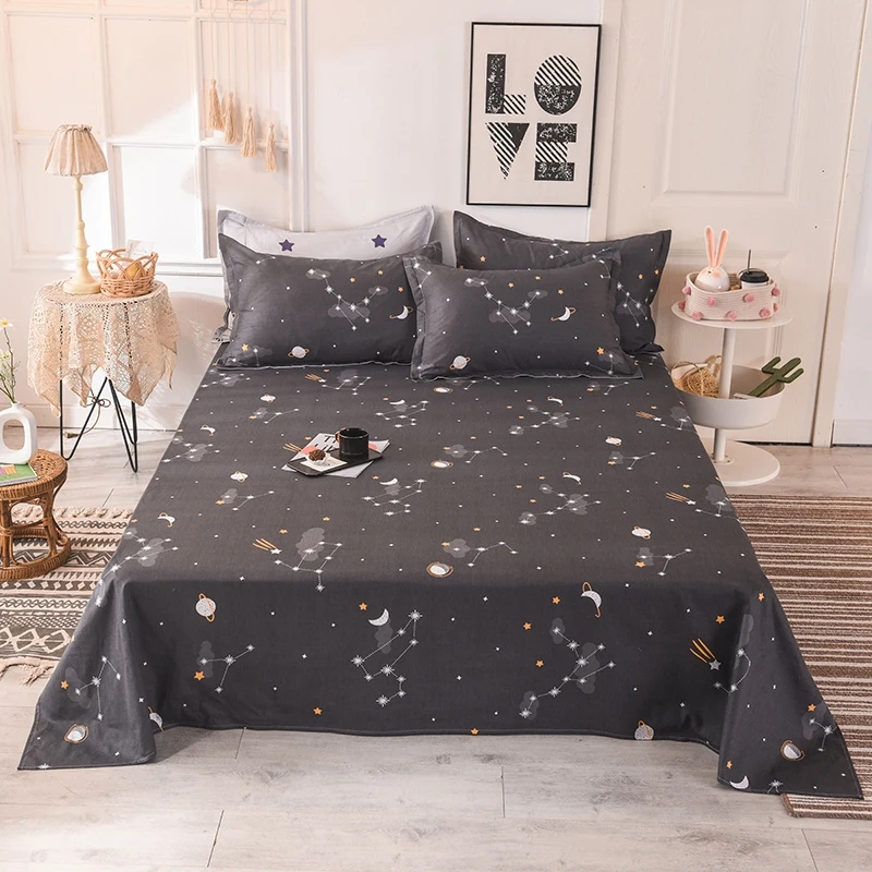

2019 New Product 1 piece 100% cotton printed large oversized flat sheets