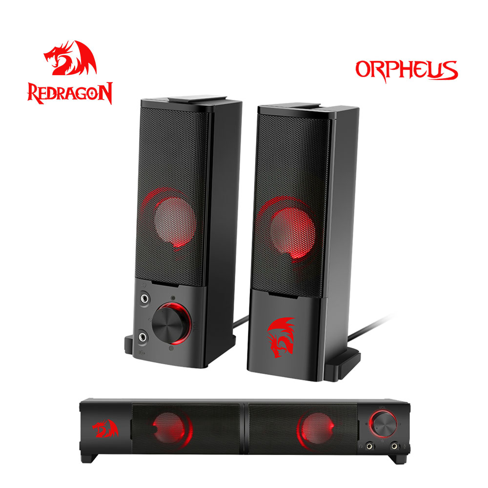 REDRAGON Orpheus GS550 aux 3.5mm stereo surround music smart speakers column sound bar computer PC home notebook TV loudspeakers