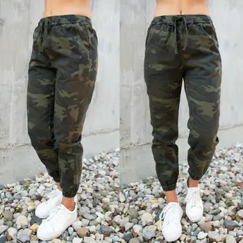 

Brand New Women Camouflage Cargo Pants Military Combat Joggers High Waist Skinny Legging Casual Trousers Spring Autumn Wear
