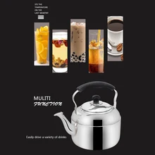 Чайник для воды, газовая, большая емкость, для дома, кемпинга, индукционная плита, плита для ресторана, кухни, чайник из нержавеющей стали со свистком