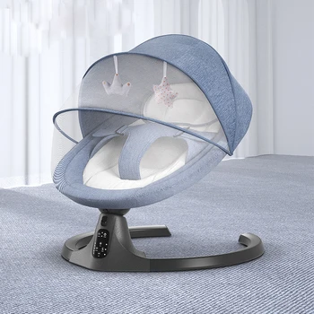 

Newborn Baby Electric Rocking Chair with Bluetooth Music Cradle Bed Sleep Comfort Chair Recliner Multi-Level Adjustment