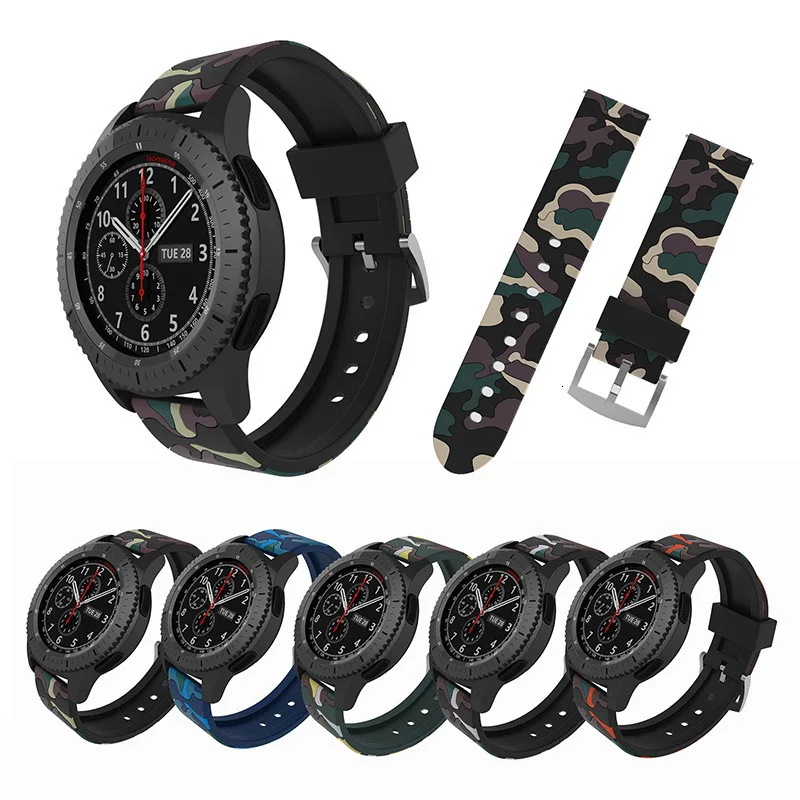 Ремешок для часов 22 мм/20 мм Galaxy Watch 46 мм/42 мягкий резиновый силиконовый ремешок
