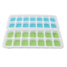 2 шт. синий и зеленый пластиковый лоток с формой для кубиков льда с прозрачной крышкой Лето 14 сетки мороженое производитель плесень Фрукты куб формы