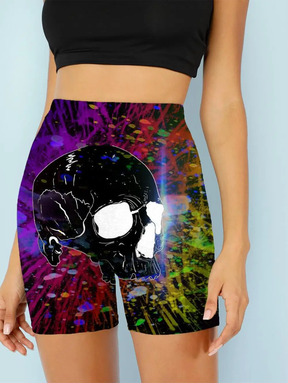 

3d Shorts Skull Shorts Women Graffiti Colorful Sexy Rock Summer Womens Pants Beach Athletic Fashionable Plus Size