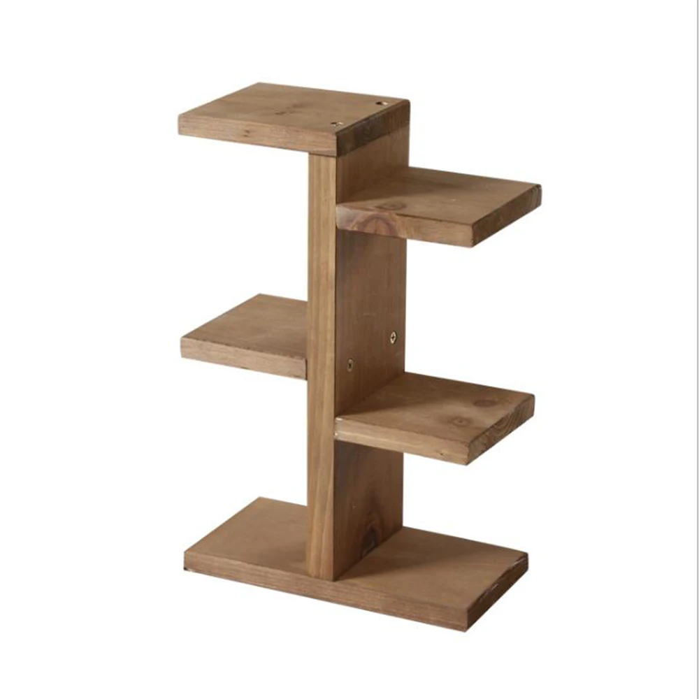 Деревянная стойка для цветов подставка растений много бонсай полка двора сада