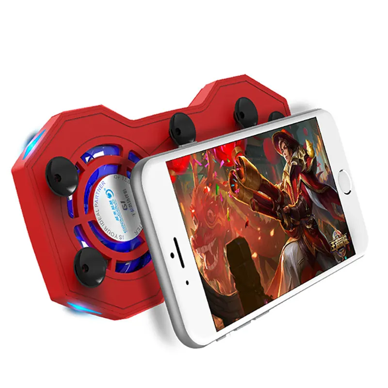 

Protable Mobile Phone Cooling Pad Handle Cooler Mute Gaming Cooler Radiator Fans With Holder Stand Cell Phone Heat Sink Fan Hand