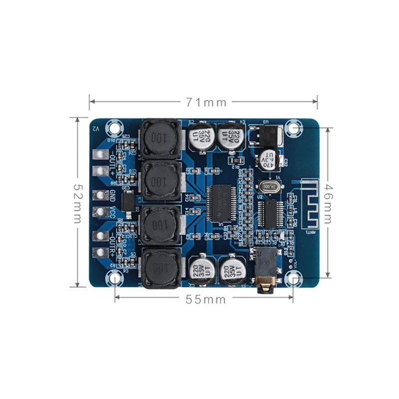 TPA3118 Bluetooth Amplifier Board Dual Channel 2*45W Stereo Audio Bluetooth Digital power Amplifier DC12-28V For Amplifiers DIY