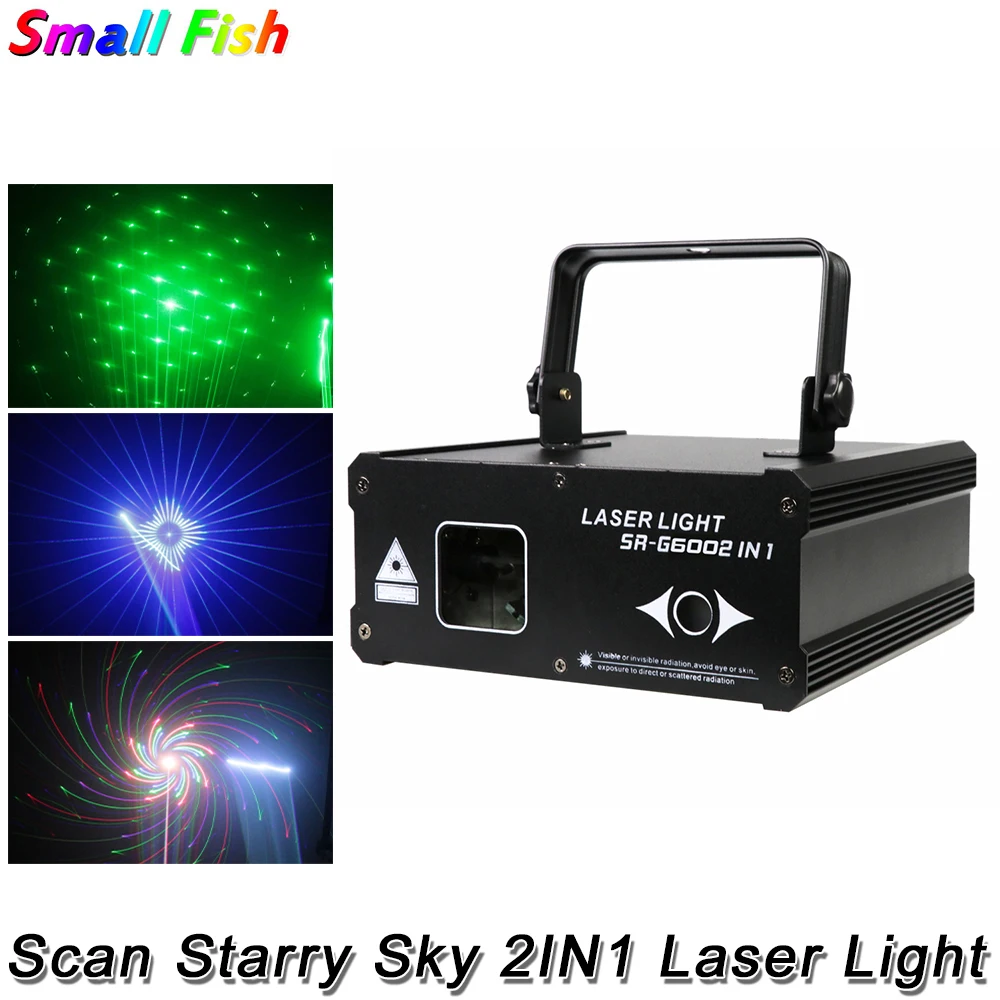 600mw RGB Scan Starry Sky 2IN1 Laser Light Professional Starry Sky Projector DMX512 Stage Effect Lights For DJ Disco Club Party