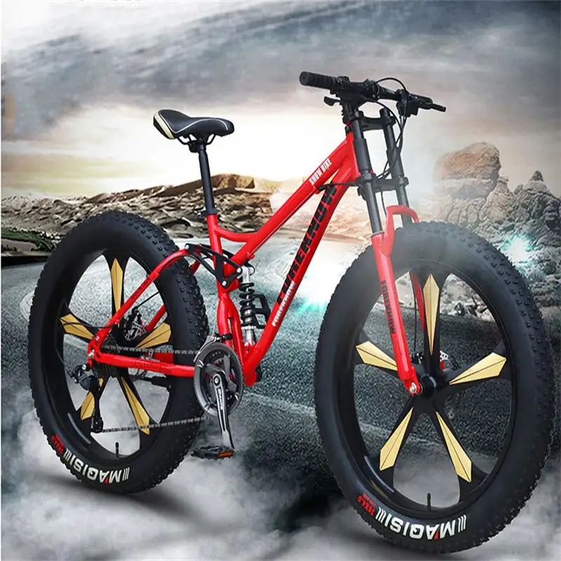 Bicycle Speed Off Road 26 Inch Mountain Bike Adult Super Wide Tires for Men and Women Cycling Students | Спорт и развлечения