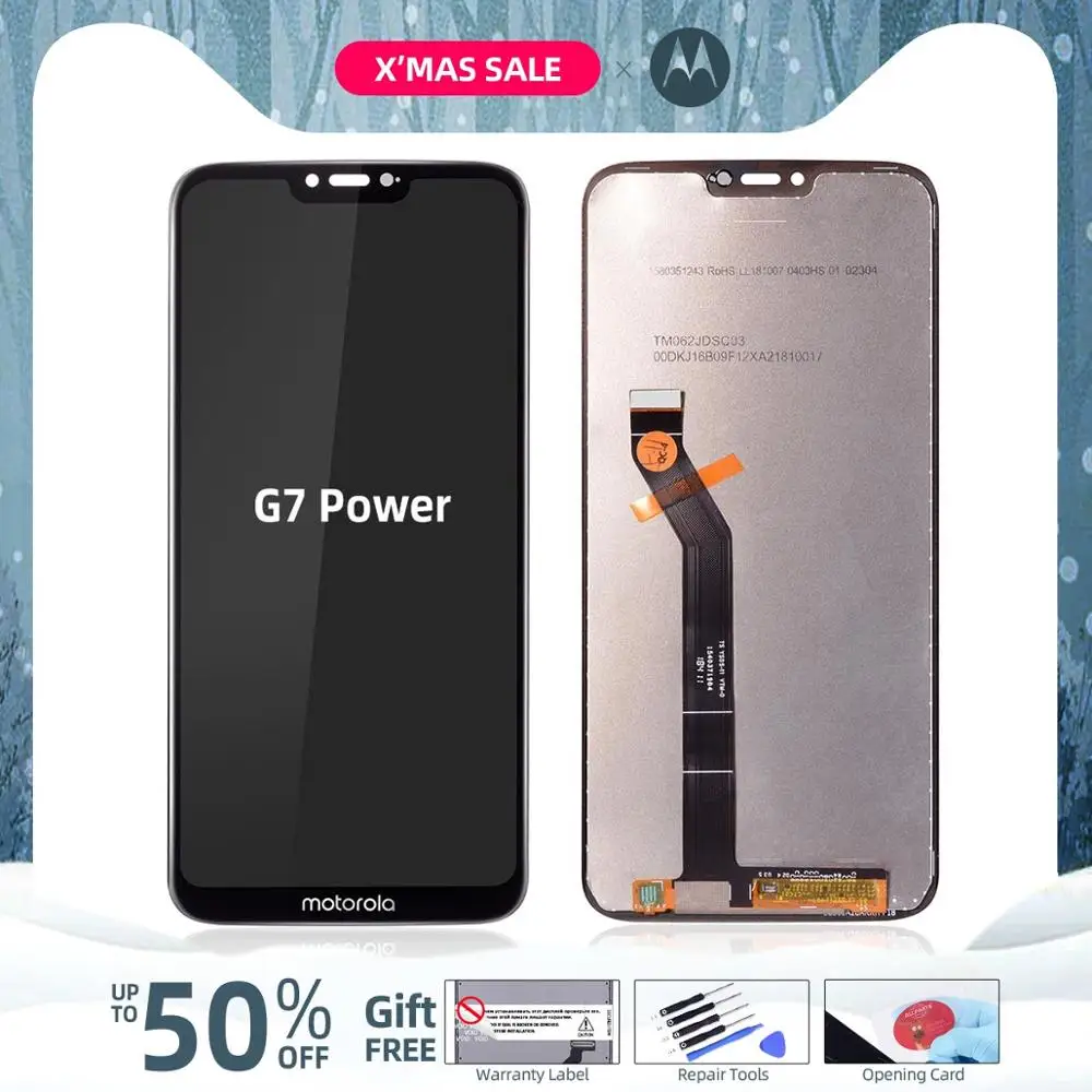 Дисплей для Motorola Moto G7 power lcd сенсорный экран Digiziter сборка для Moto G7 power дисплей XT1955 Замена