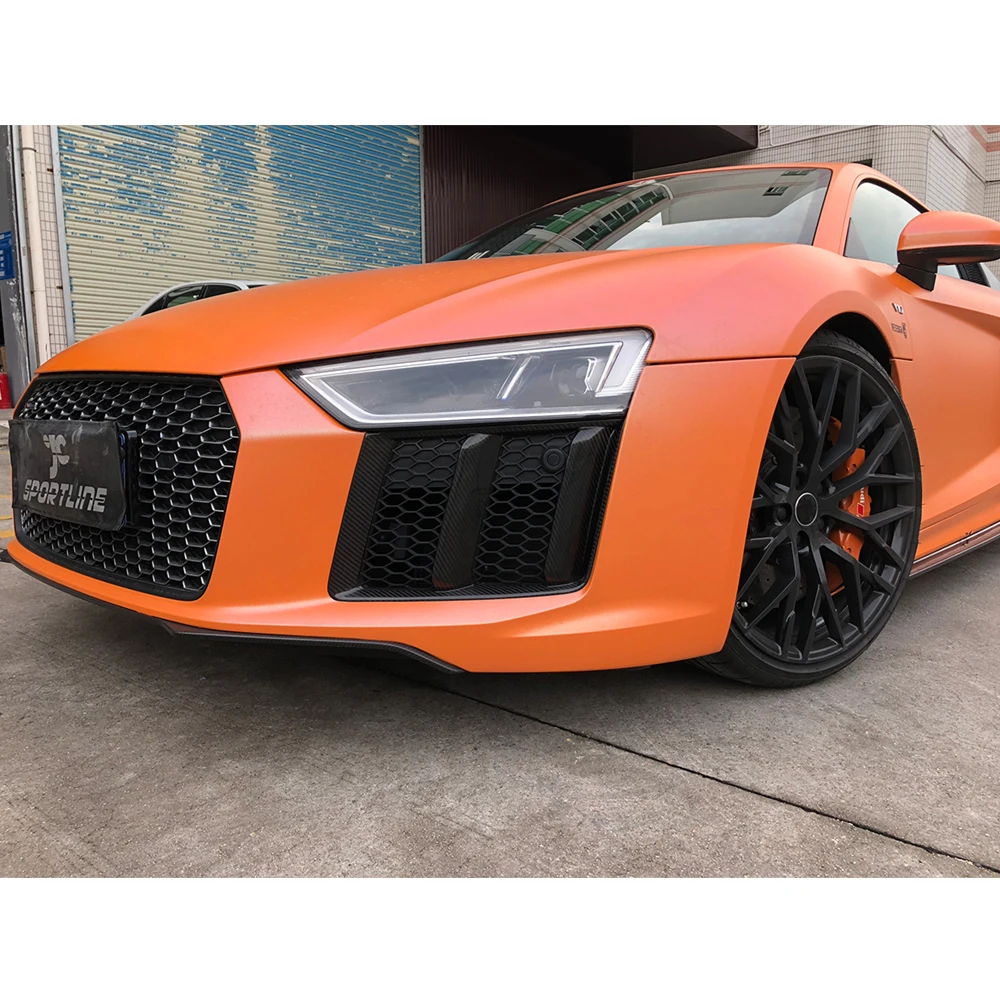 Автомобильный ПТФ в передний бампер накладка лампы для Audi R8- Автомобильная передняя лампа воздушные накладки для вентиляционных отверстий