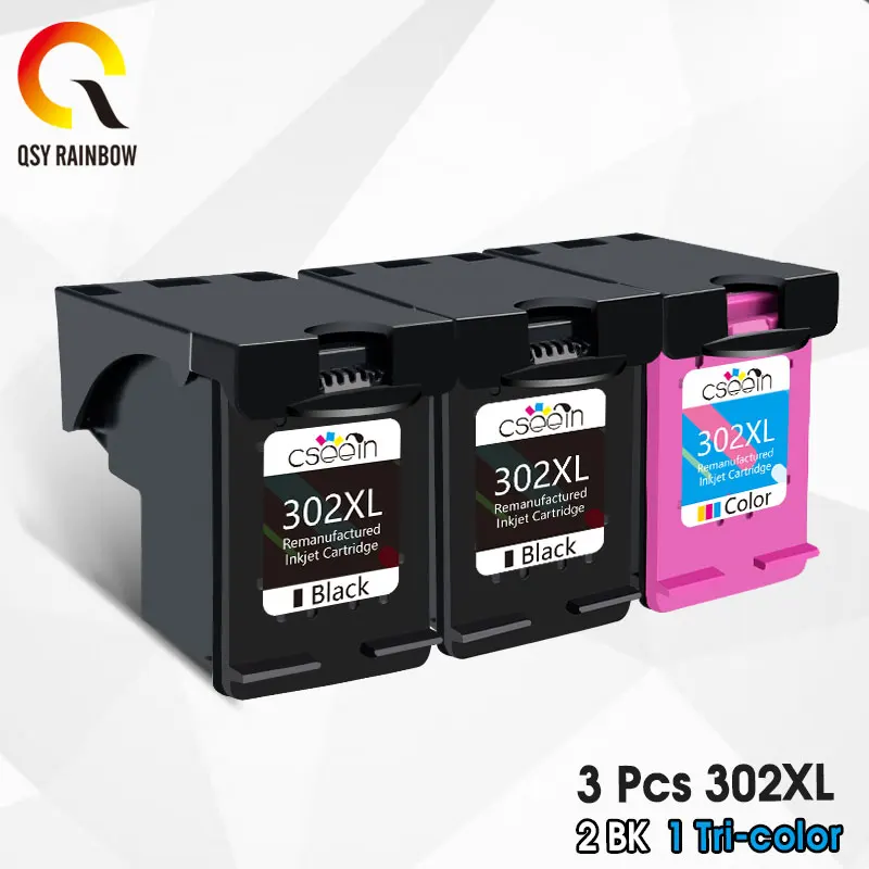 Hicor 302 Ink Cartridge Replacement For HP 302 302XL DeskJet 1110 2130 for  HP302XL Envy 4520 NS45 Officejet 3630 3639 5200