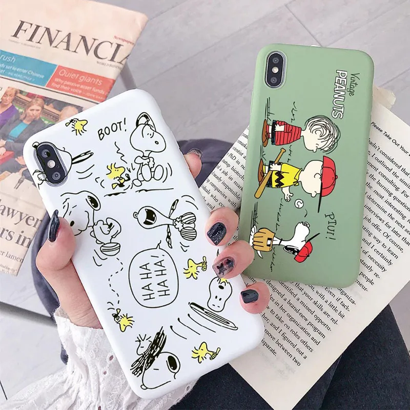 Милый семейный чехол для телефона с рисунком Charlie Brown Apple iphone X XS MAX XR 6 6s 6splus 7 8 Plus