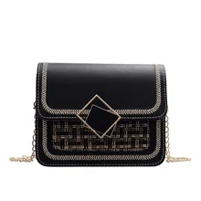 Женская Новинка, модная сумка на плечо, повседневная сумка мессенджер на цепочке, маленькая квадратная сумка, известный бренд Bolsa de ombro das mulheres#30