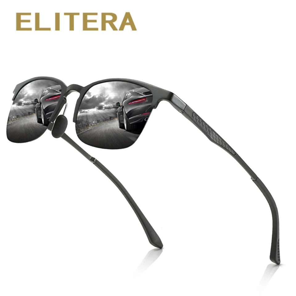 ELITERA Classic Style Men's Sunglasses Polarized Driving Sun Glasses for Women Semi-rimless Frame | Аксессуары для одежды
