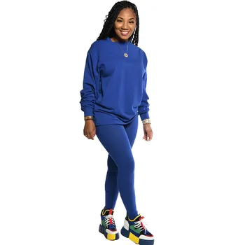 

Fall Winter Two Piece Set Women Long Sleeve Pullover Sweatshirt and Legging Pants Sweat Suits Casual Tracksuit Conjunto Feminino