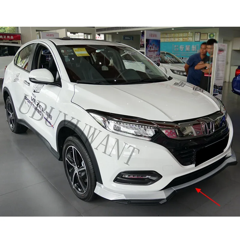 

High quality ABS Plastic Painted Car Rear And Front Bumper Lip Diffuser For Honda HRV VEZEL 2019 Sport Style