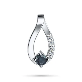

Pendant made of white gold with sapphire and diamond e0916pd01203610