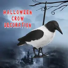 Ворона охотничья приманка поддельная птица отпугиватель Отпугиватель Scarer двора озеро Декор Пластиковые водонепроницаемые садовые статуэтки и скульптуры