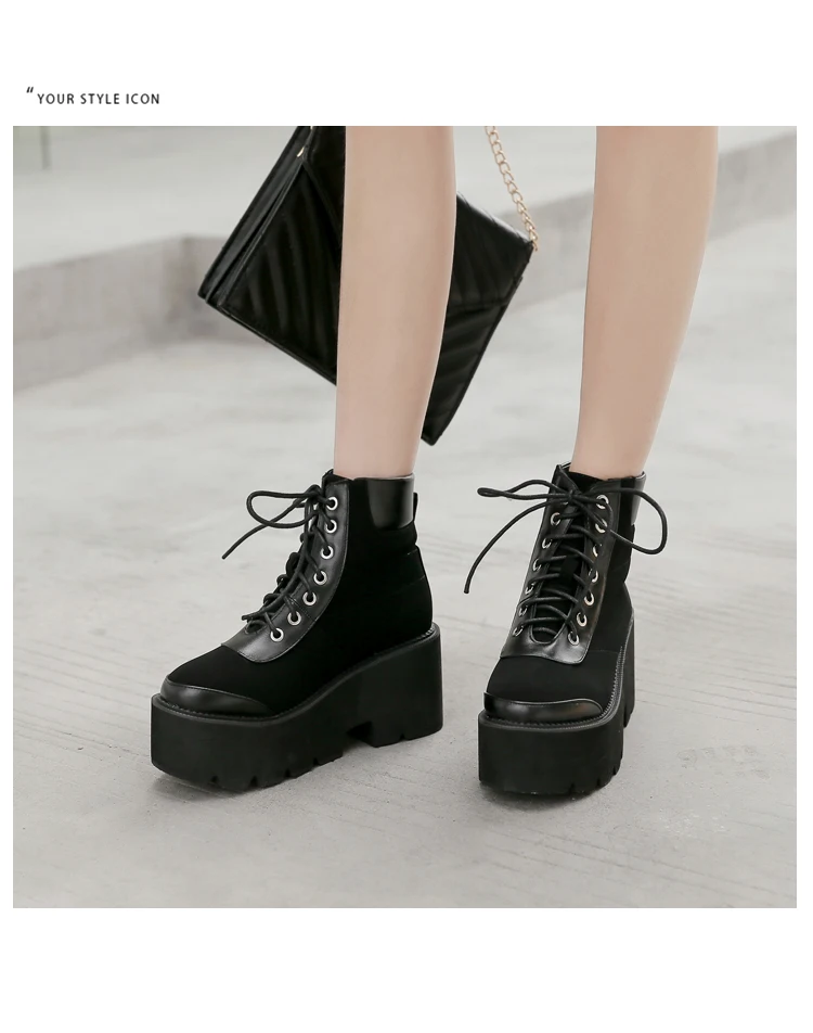 wedge casual boots