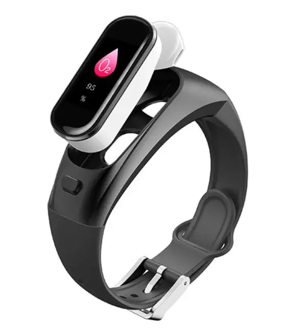Черный H109 talkband умный Браслет Беспроводная Bluetooth телефонная гарнитура для huawei samsung телефон с монитором сердечного ритма talk band PK b5 - Цвет: Черный