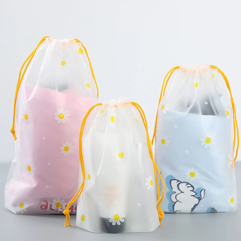 Sac de rangement portable pour chaussures, sac de rangement de voyage, sac  de rangement en plastique transparent étanche, sacs à cuillère à soupe à  cordon de proximité, 1 à 40 pièces - AliExpress