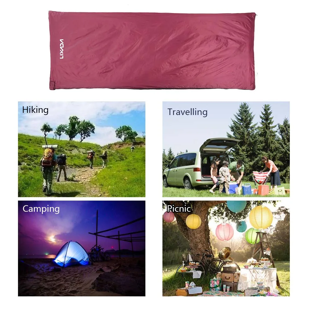 Saco de Dormir Acampamento 190*75 Lixada cm Tipo POLIESTER Sacos de Dormir Camping Com Saco de compressano equipamento de Campin