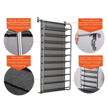

10 Layers Hallway Space Saving Shoe Organizer New Over The Door Shoes Hanger Wall Closet Multi Layers Shoes Rack Furniture Home