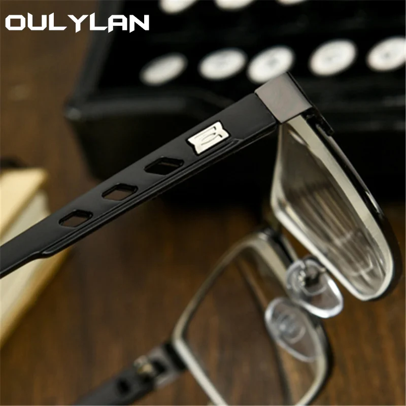 Oulylan винтажные очки для близорукости, женские, мужские, прозрачные металлические оправы для очков, ретро студенческие короткие очки для коррекции зрения-1,0-4,0