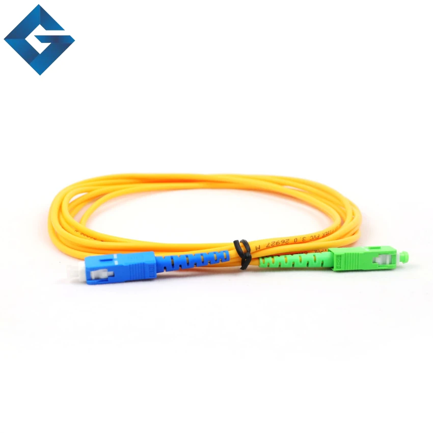 

FTTH fiber optic jumper cable,SC/APC-SC/UPC 9/125 SX SM 3M 3.0mm,Jumper, Patch Cord,Single mode