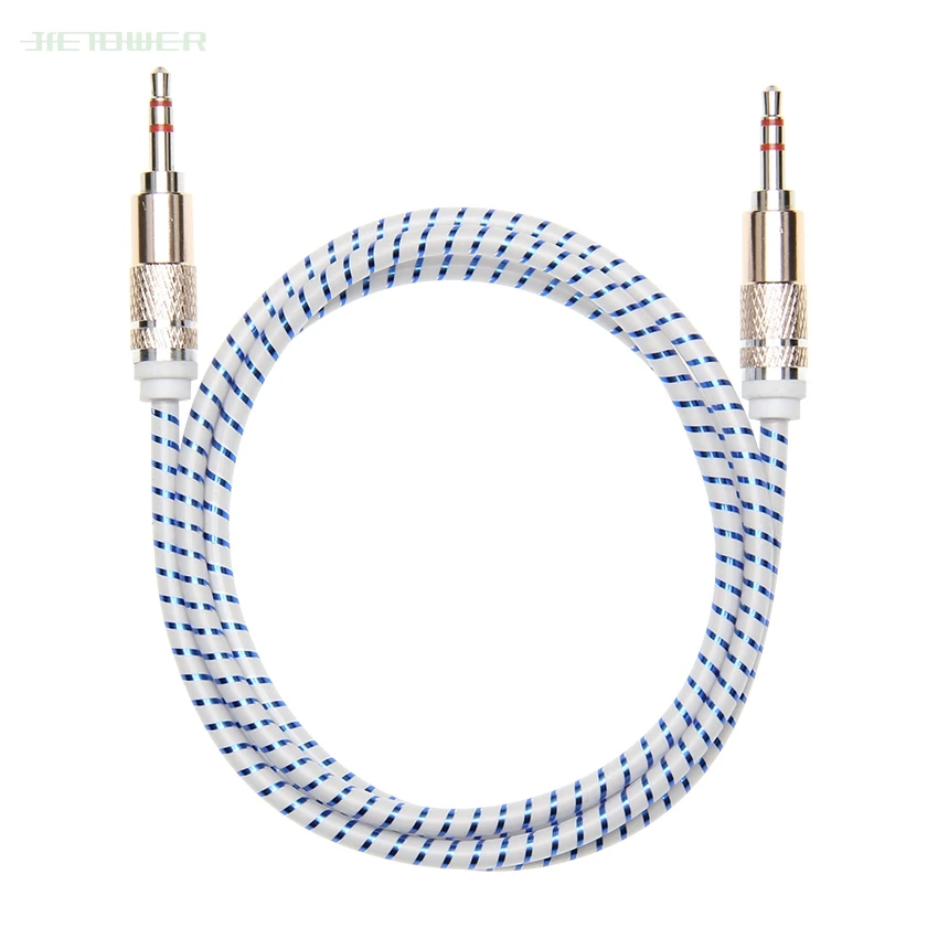 Colorful Jack 3 5mm Audio Cable candy Car AUX Cable Headphone Extension Code for Phone Car Headset Speaker 100pcs lot