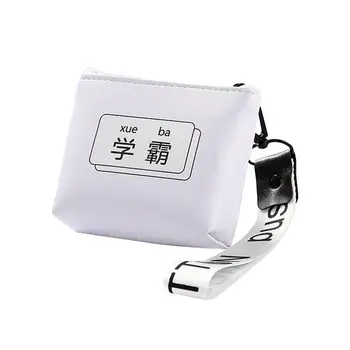 

Lovely Chinese Character Hanging Strap Key Coins Card Storage Bag Purse Holder children's wallet woman zipper purse handbags