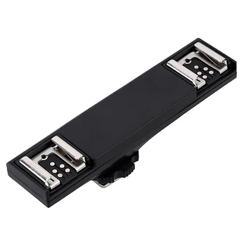 

Dual Hot Shoe Splitter Flash Speedlite Light Bracket for Canon 7DII 70D 5DR 5DRS 5DIII 6D DSLR Camera Camcorder