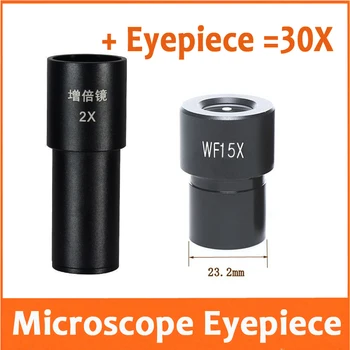 

2X 30X WF15X 13mm Wide Angle Lens Eyepiece Biological Microscope Medical Science School Students Lab 23.2mm with Scale 0.1mm