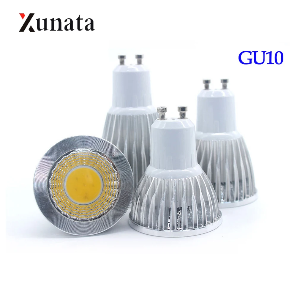 Dimmable GU10 LED Bulb COB Spotlight Indoor Light AC85-265V Aluminum 9W/12W/15W Lamp White/Warm White | Лампы и освещение