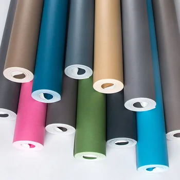 

Northern European-Style Versatile Solid Color Non-woven Wallpaper Living Room Bedroom Modern Minimalist Plain Color Dark Color S