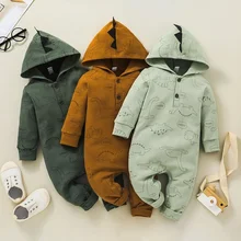 Baby Dinosaur Bodysuits Autumn Newborn Cartoon Jumpsuits Spring Newborn Baby Boy Clothes Fall Infant Baby Rompers