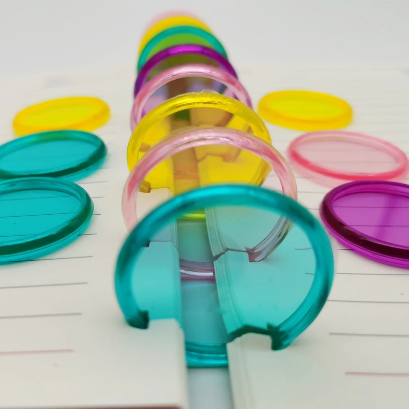 30PCS 35MM New Plastic Binding Rings Loose-leaf Binding Buckle 360 Degree DIY Notebook Rotating Disc Office Supplie