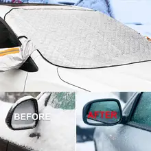 Car Windshield Snow Cover 9pcs Magnets Anti-frost Sun Shade Protection Cover Universal Car Clothing Car SUV Window Snow Cover