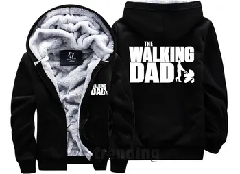 

The Walking Dad Novelty Father's Day gift Men women Warm Thick Coat Jacket winter warm Hoodie velvet Sweatshirt top Hoodies
