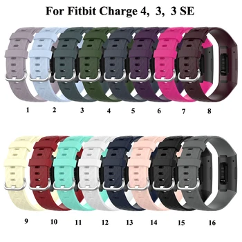 

Fashion Sport Silicone Bracelet Strap Band For Fitbit Charge 4 3 SE Wristband Strap Bracelet Replacement Accessories wriststrap