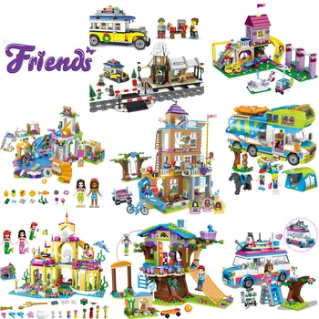 

Girls friends Series Building Blocks House Castle Compatible with lepins Bricks Model Figures Birthday Toys for Children
