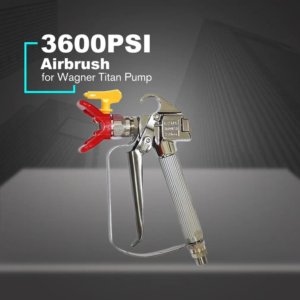 3600PSI High Pressure Airless Paint Spray Gun Airbrush+517 Spray Tip+Nozzle Guard for Wagner Titan Pump Spraying Machine