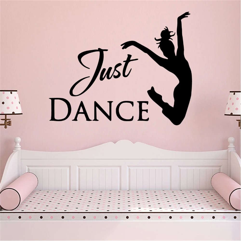 Cute Ballerinas Wall Decal Wall Art Kids Stickers S35 Removable Wall Stickers Self Adhesive Wall Decal