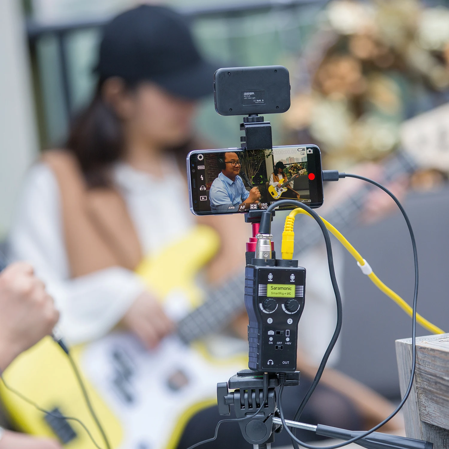 Saramonic SmartRig 전문 오디오 믹서 마이크 어댑터, 프리 앰프 프리앰프 기타 인터페이스, 휴대폰 PC 아이폰