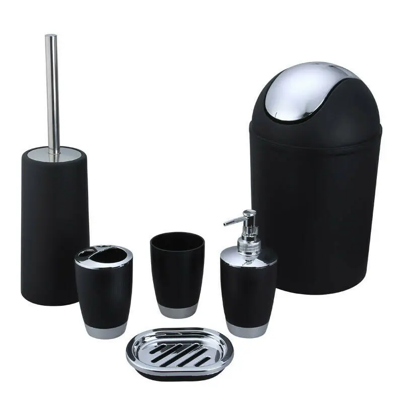 6 шт./компл. пластиковый костюм для ванной Аксессуары чашка зубная щетка держатель мыльница набор сантехники