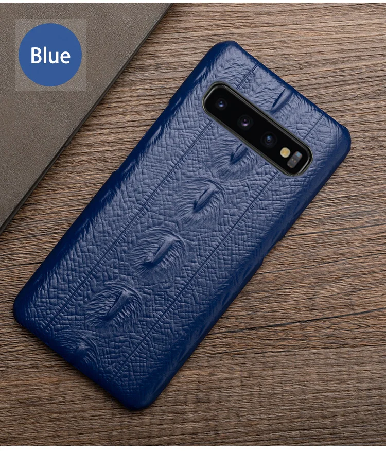 Чехол для телефона для Samsung Galaxy S6 S7 S8 S9 S10 Plus, Note 8, 9, 10, плюс осетр текстура для A20 A30 A50 A70 A5 A7 A8 чехол - Цвет: Blue