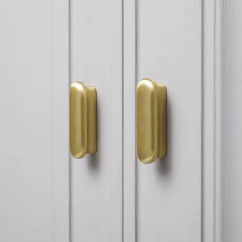 

Brass Handle retro Japanese Light luxury modern Nordic simple wardrobe door drawer solid small handle